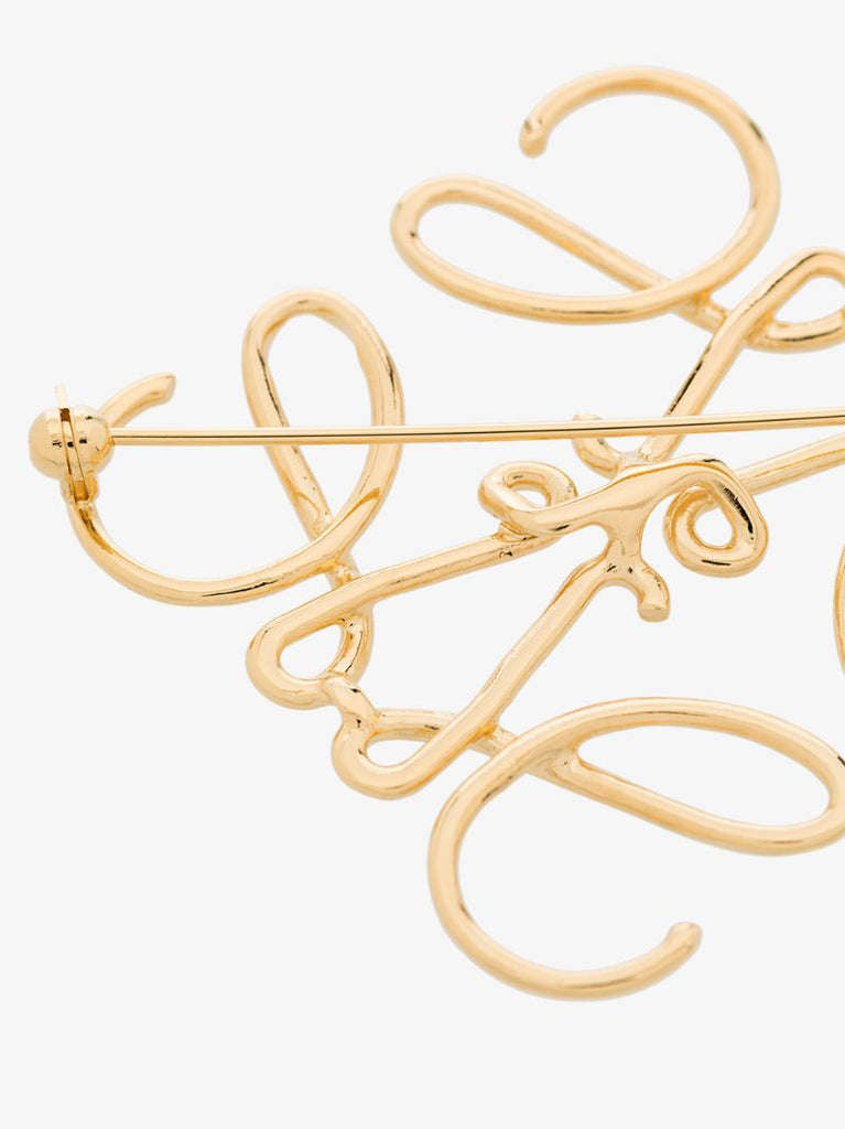 Gold-plated Anagram Brooch