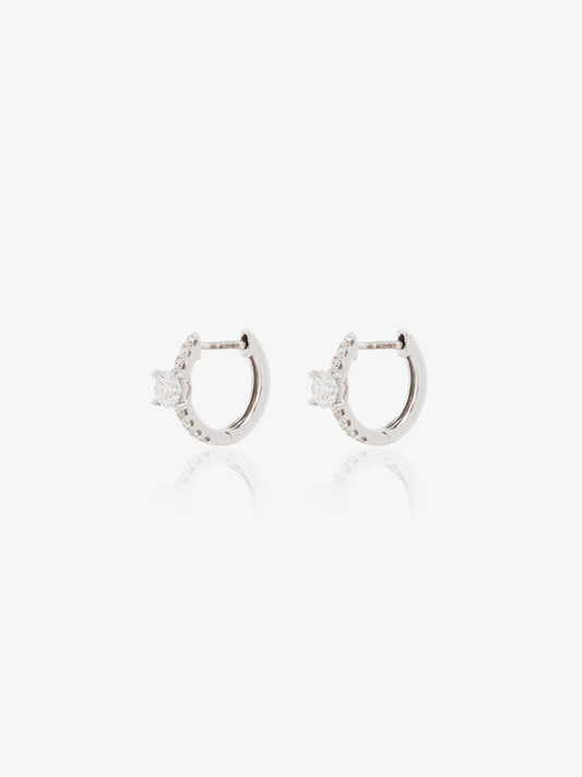 18k White Gold Diamond Earrings