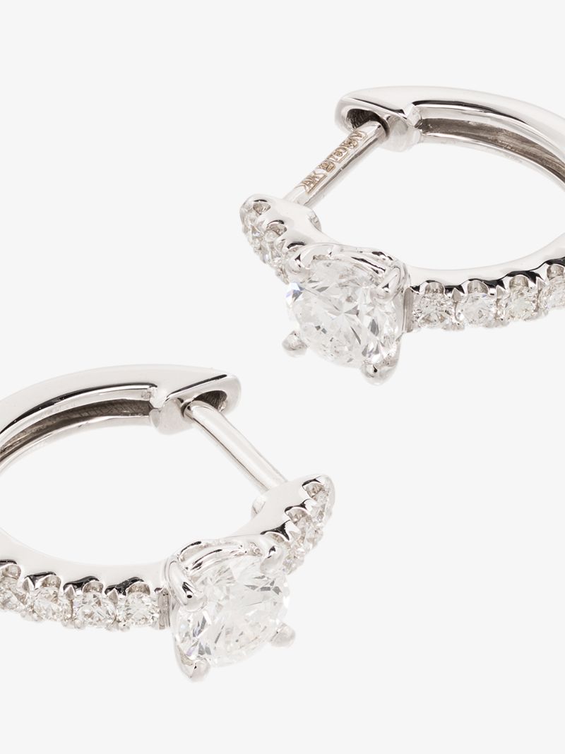 18k White Gold Diamond Earrings