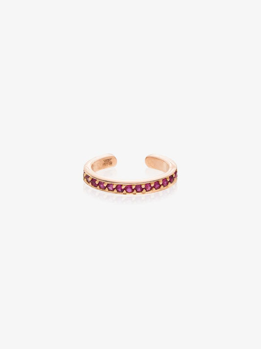 18k Rose Gold Ruby Ear Cuff