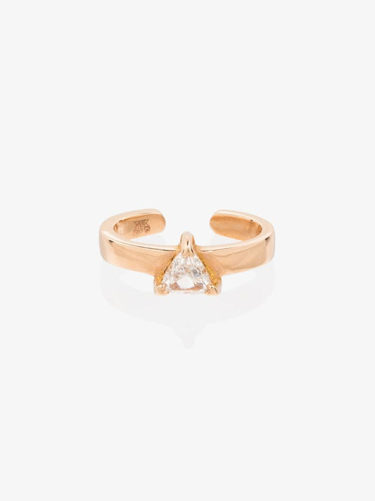 18k Rose Gold Trillion Diamond Ear Cuff
