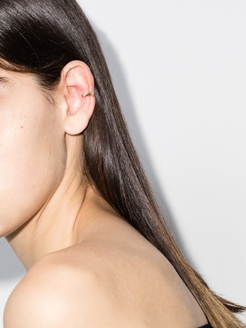 18k Rose Gold Trillion Diamond Ear Cuff