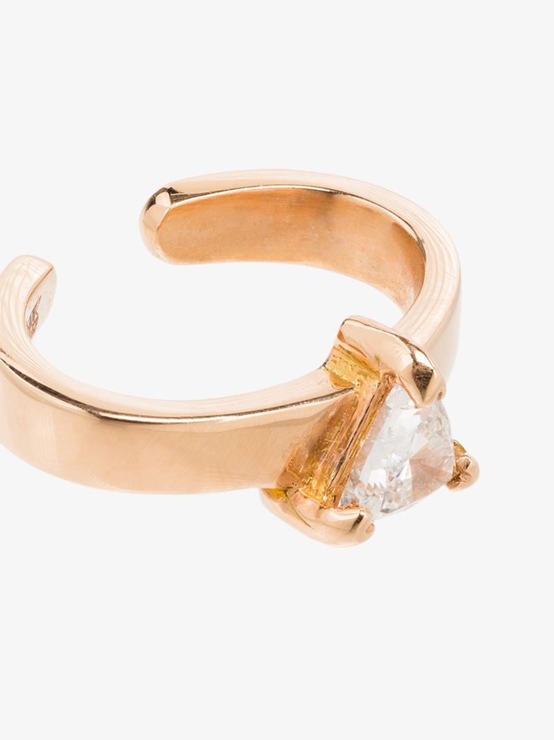 18k Rose Gold Trillion Diamond Ear Cuff