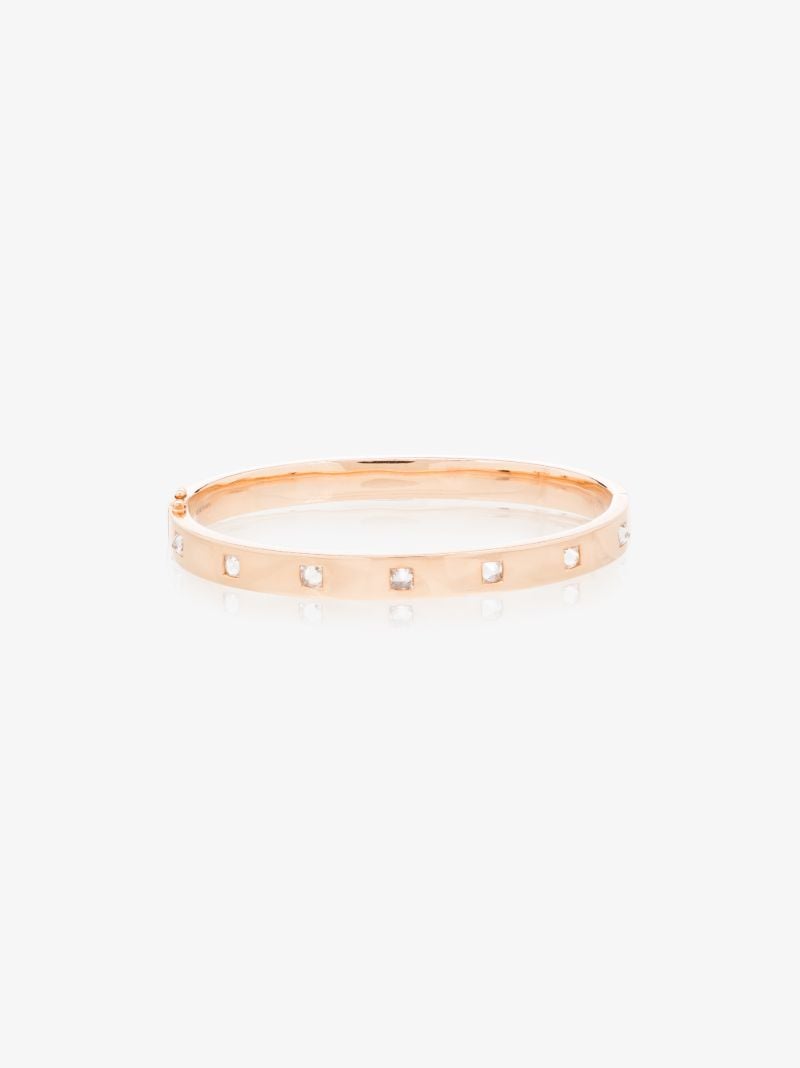 18k Rose Gold Oval Diamond Bracelet