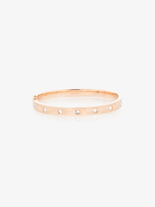 18k Rose Gold Oval Diamond Bracelet