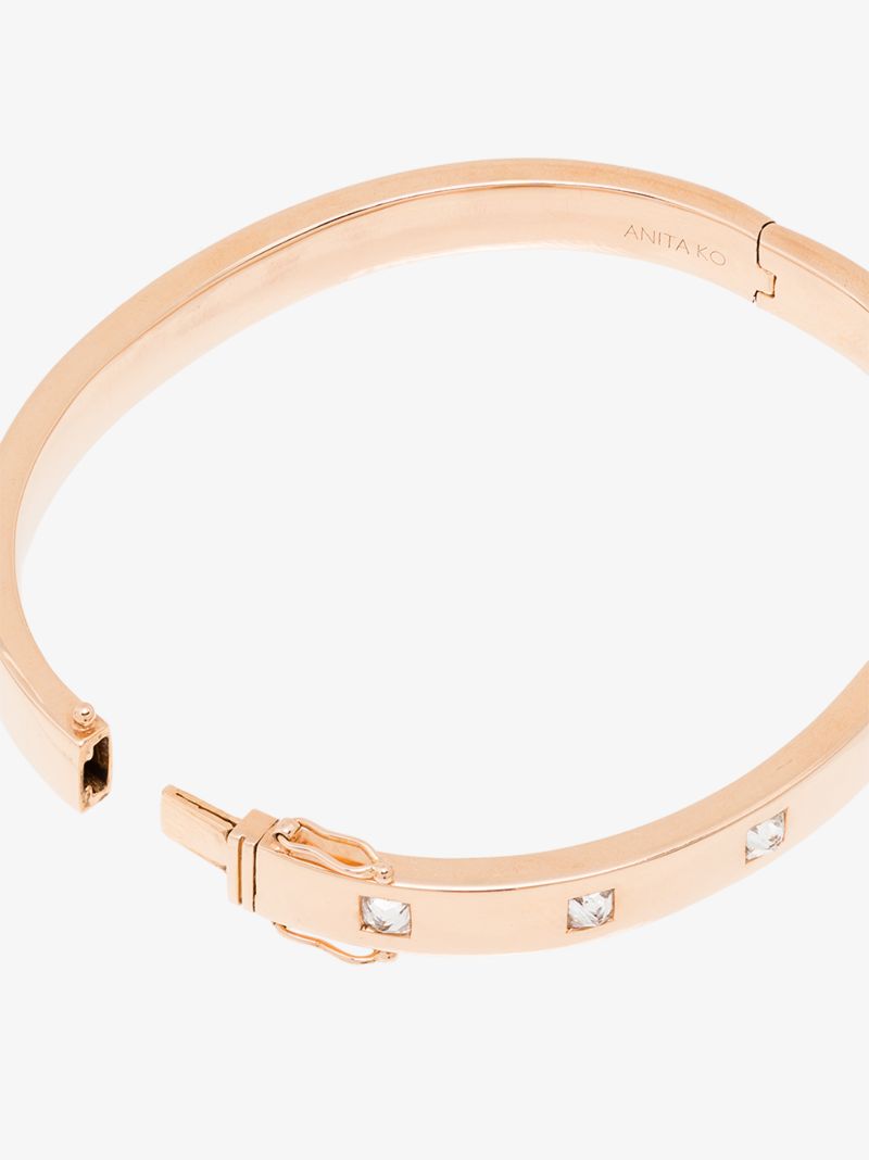 18k Rose Gold Oval Diamond Bracelet