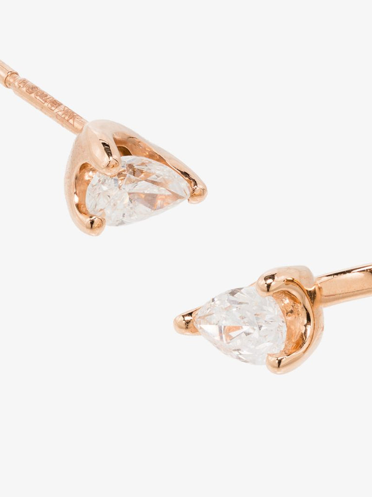 18k Rose Gold Orbit Diamond Earring