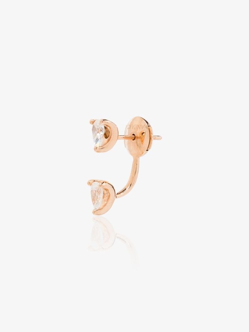 18k Rose Gold Orbit Diamond Earring