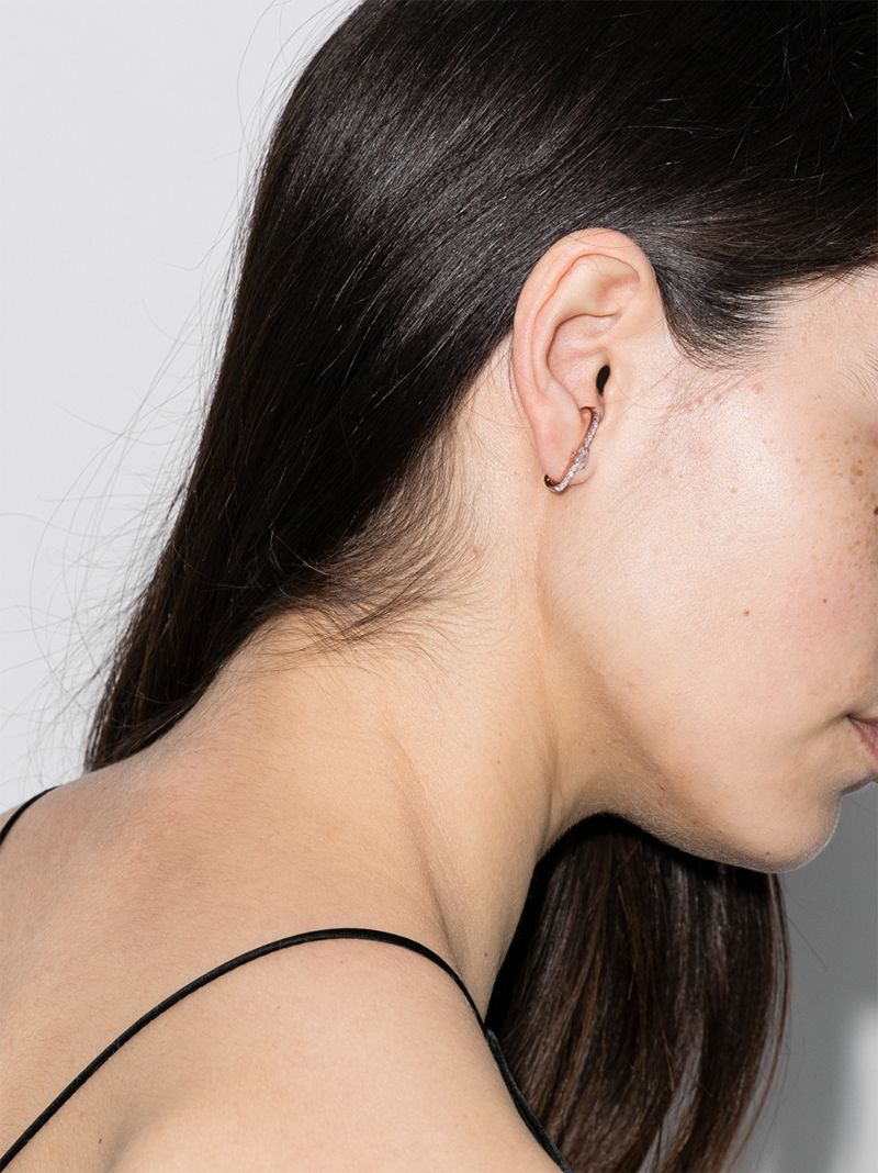 18k Rose Gold Diamond Ear Cuff