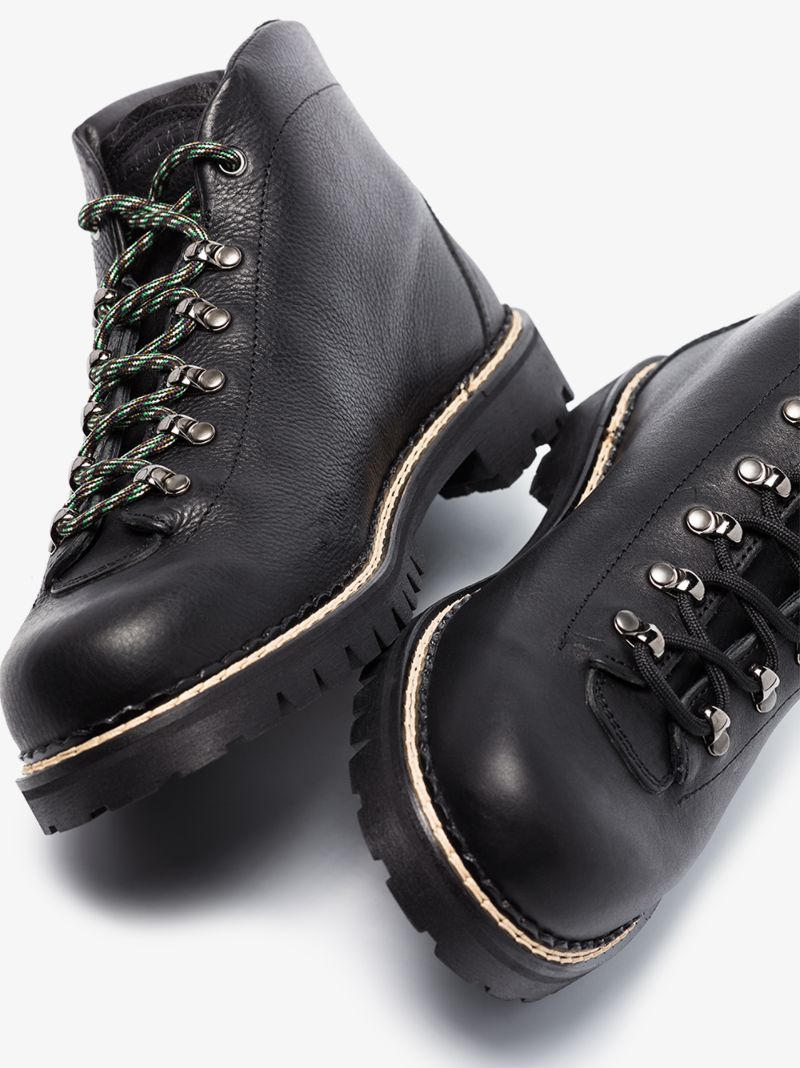 Black Tirol Leather Hiking Boots