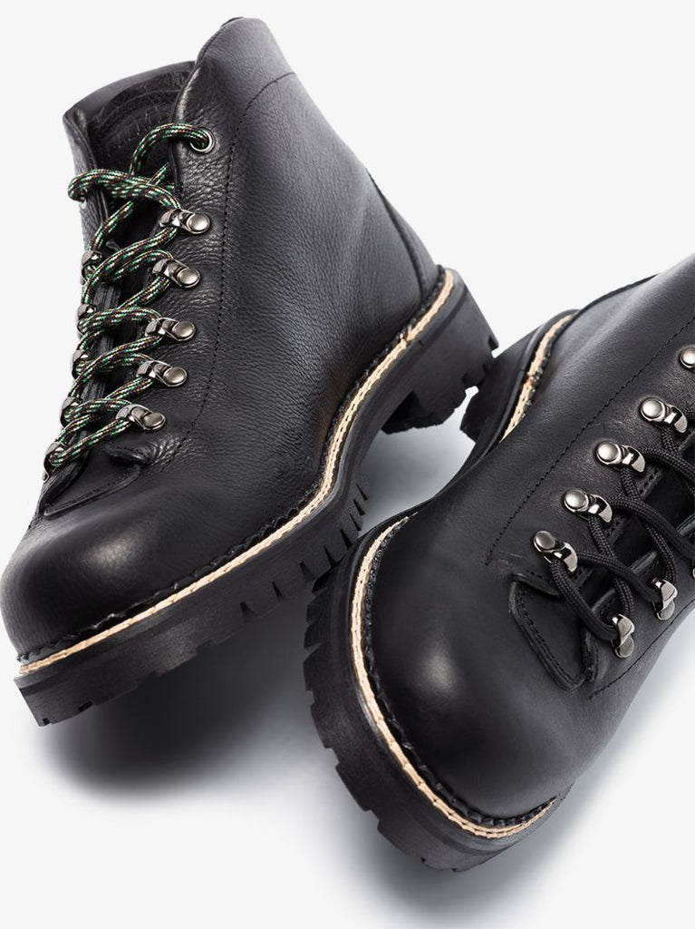 Black Tirol Leather Hiking Boots