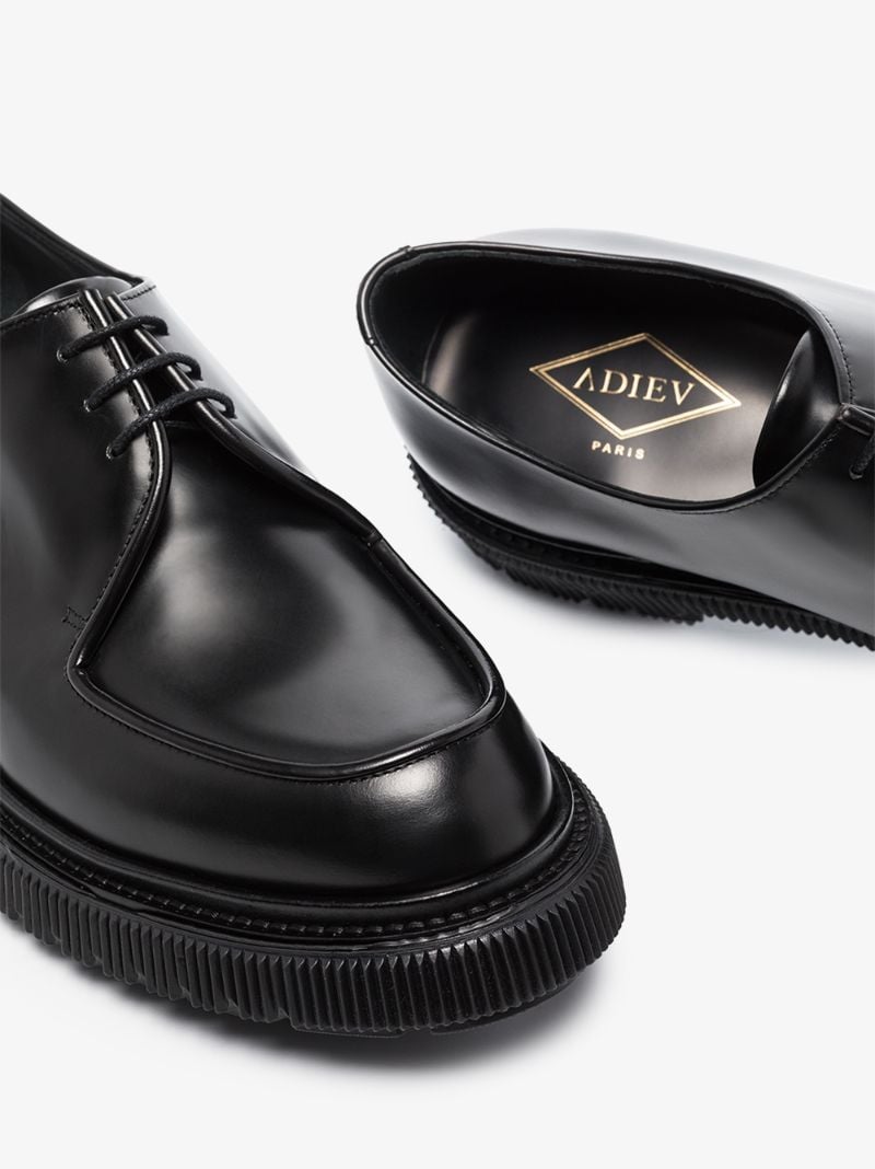 Black Type 124 Leather Derby Shoes