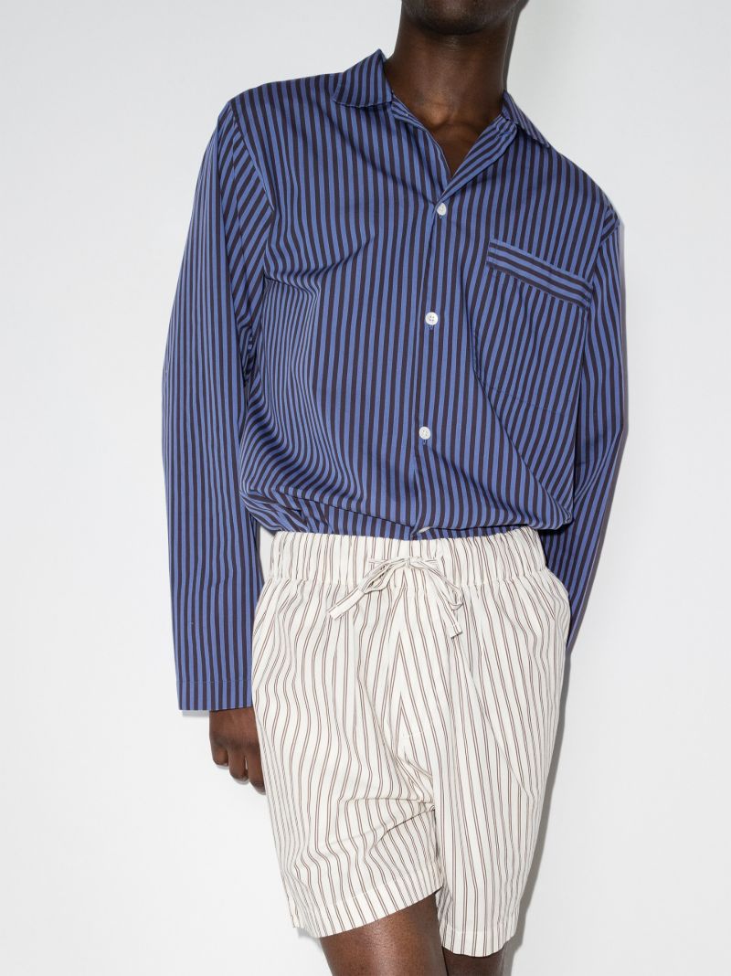 Navy Striped Pajama Shirt
