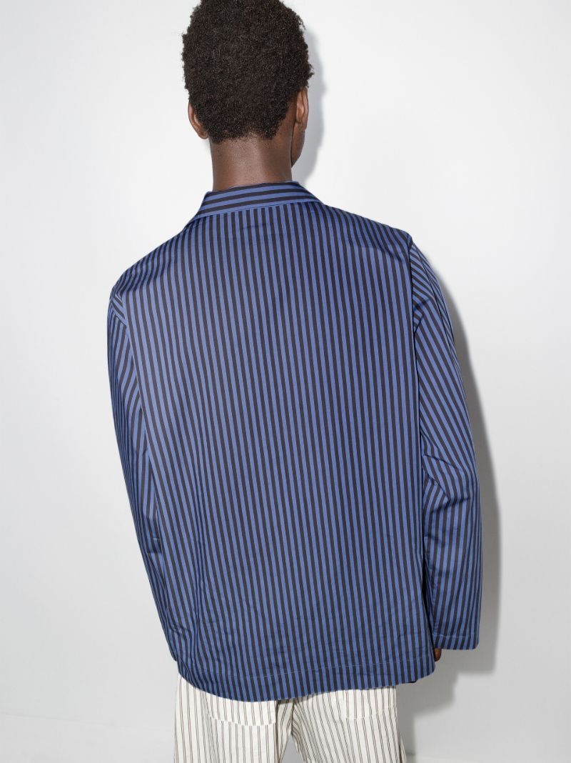 Navy Striped Pajama Shirt