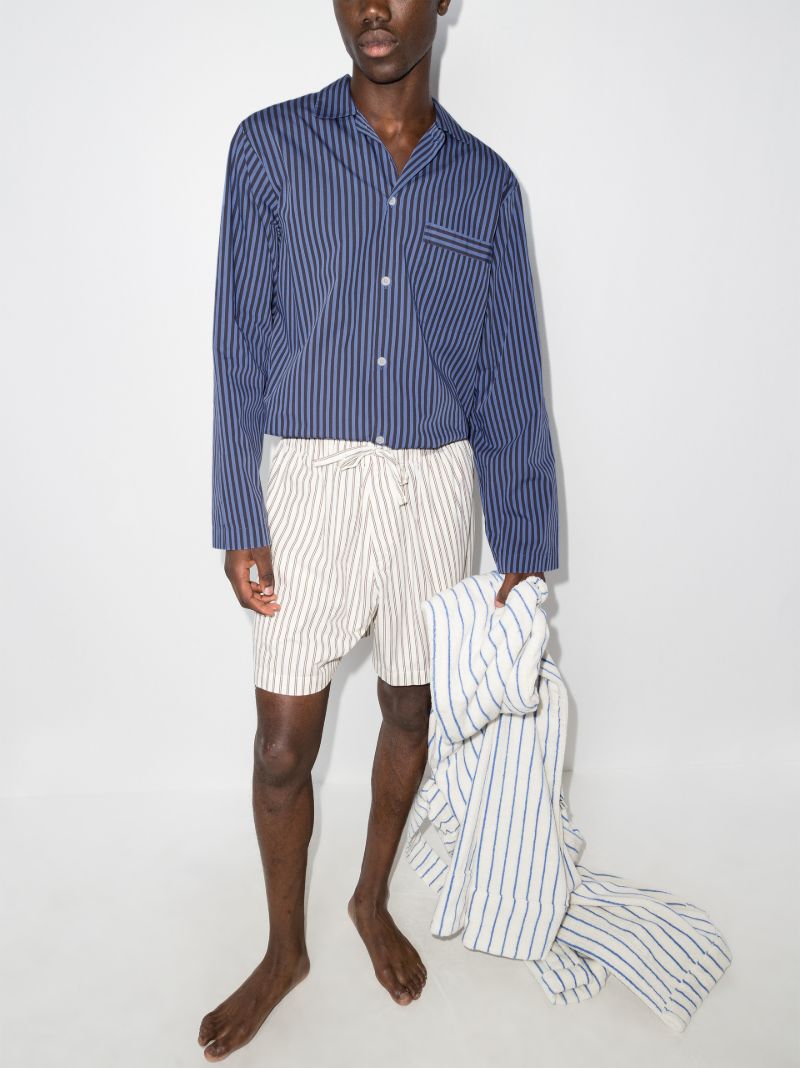 Navy Striped Pajama Shirt