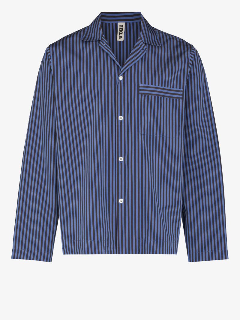 Navy Striped Pajama Shirt