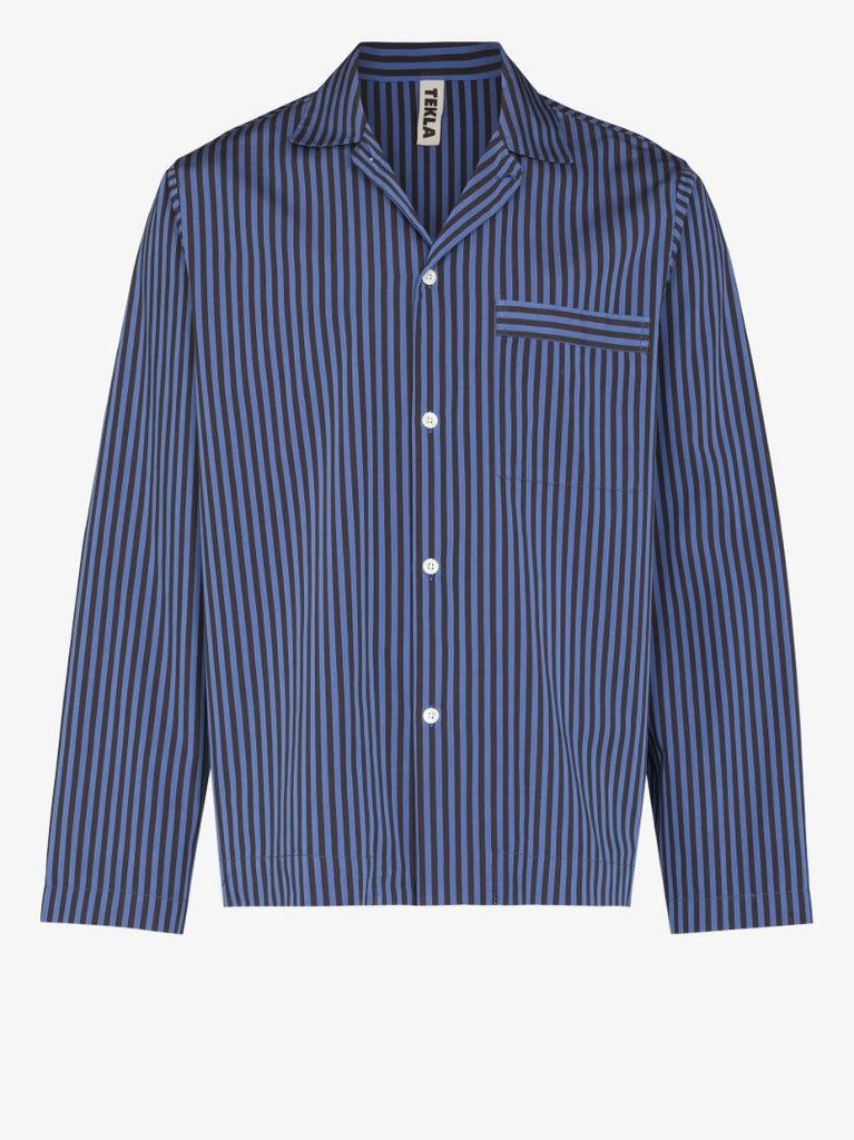 Navy Striped Pajama Shirt