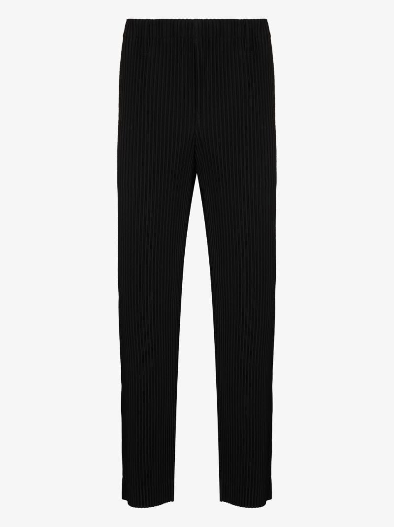 Basics PlissÃ_x0083_Â© Straight Leg Trousers