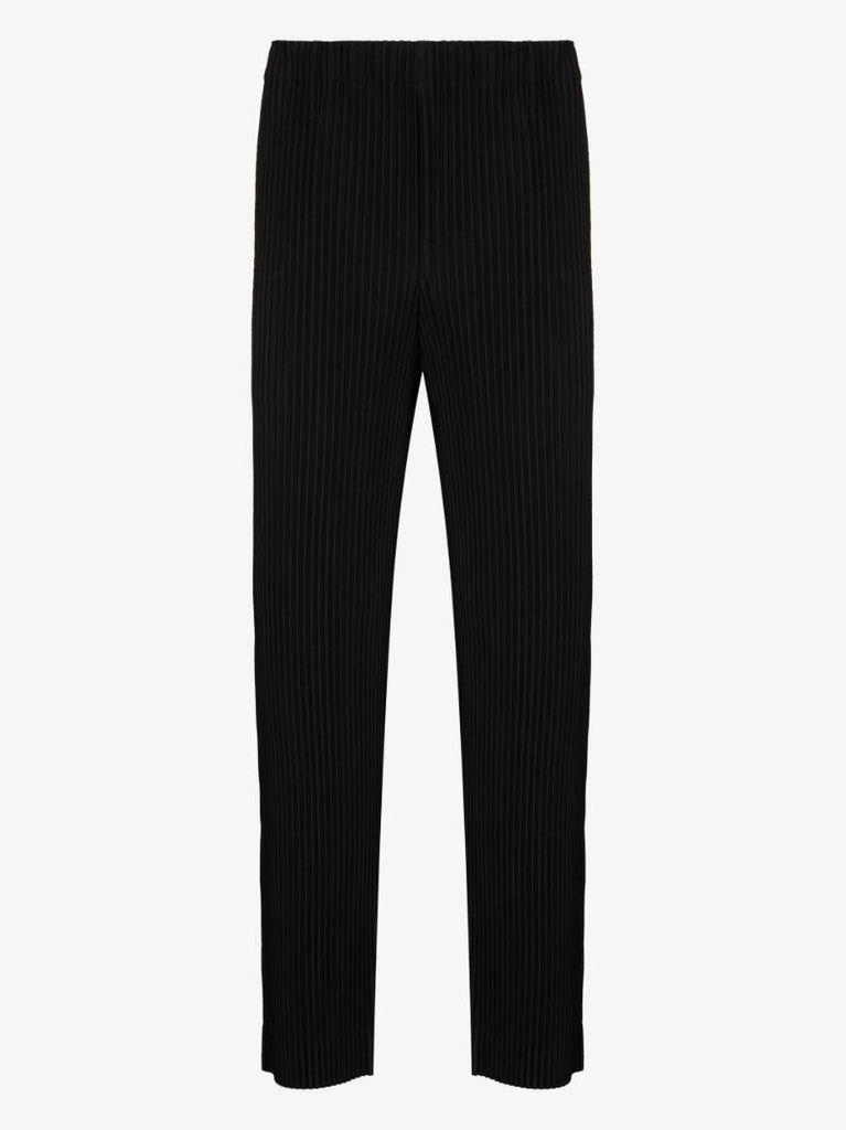 Basics PlissÃ_x0083_Â© Straight Leg Trousers