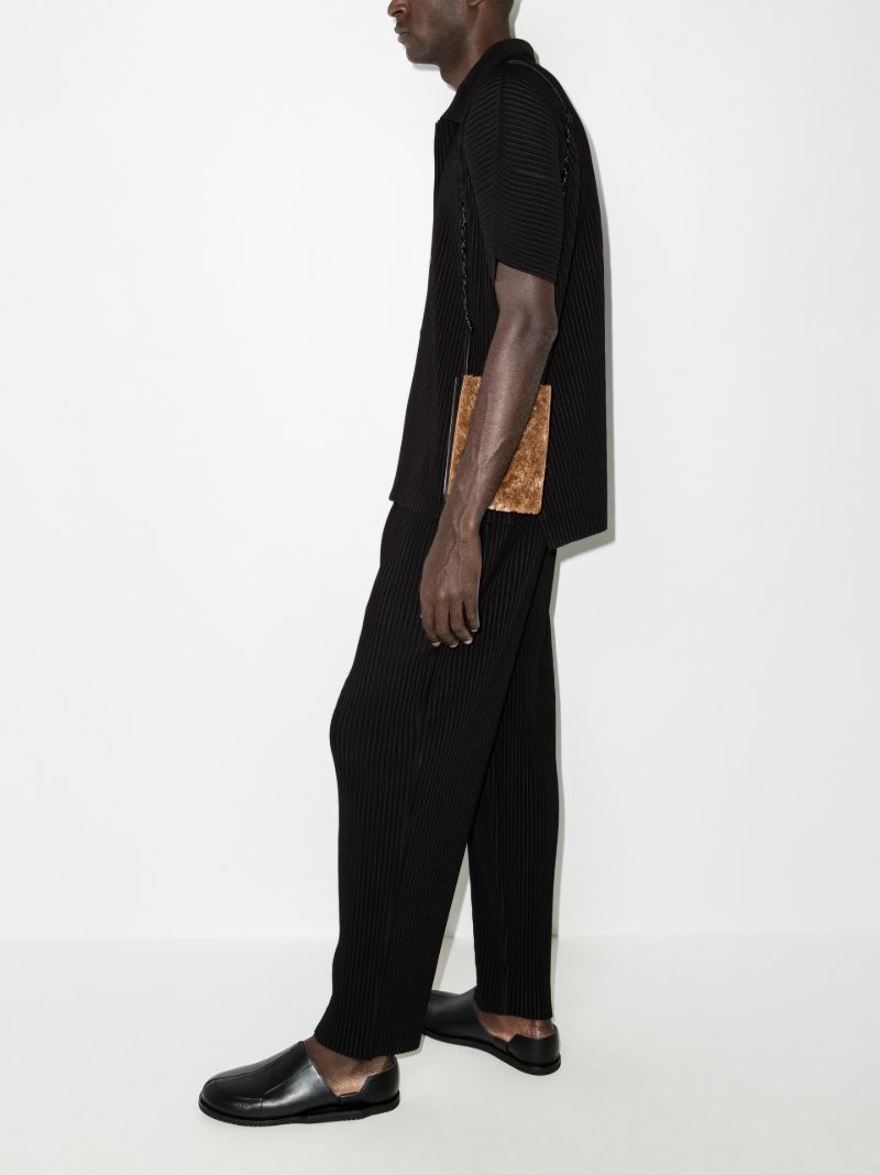 Basics PlissÃ_x0083_Â© Straight Leg Trousers