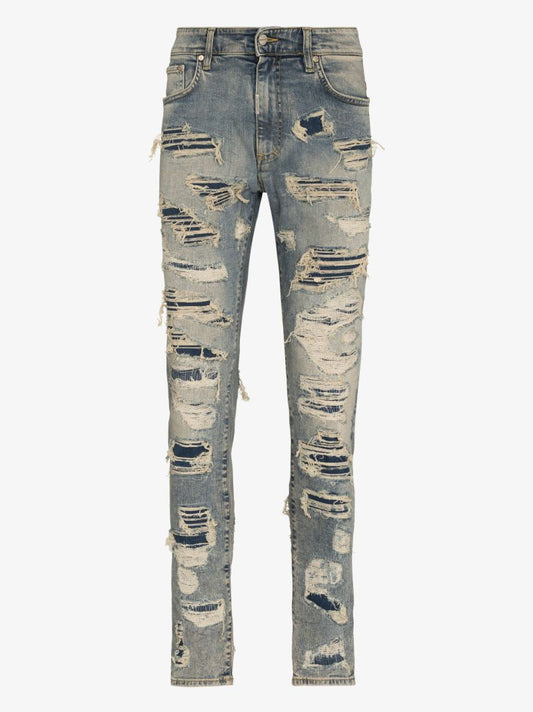 Distressed-finish Skinny Jeans