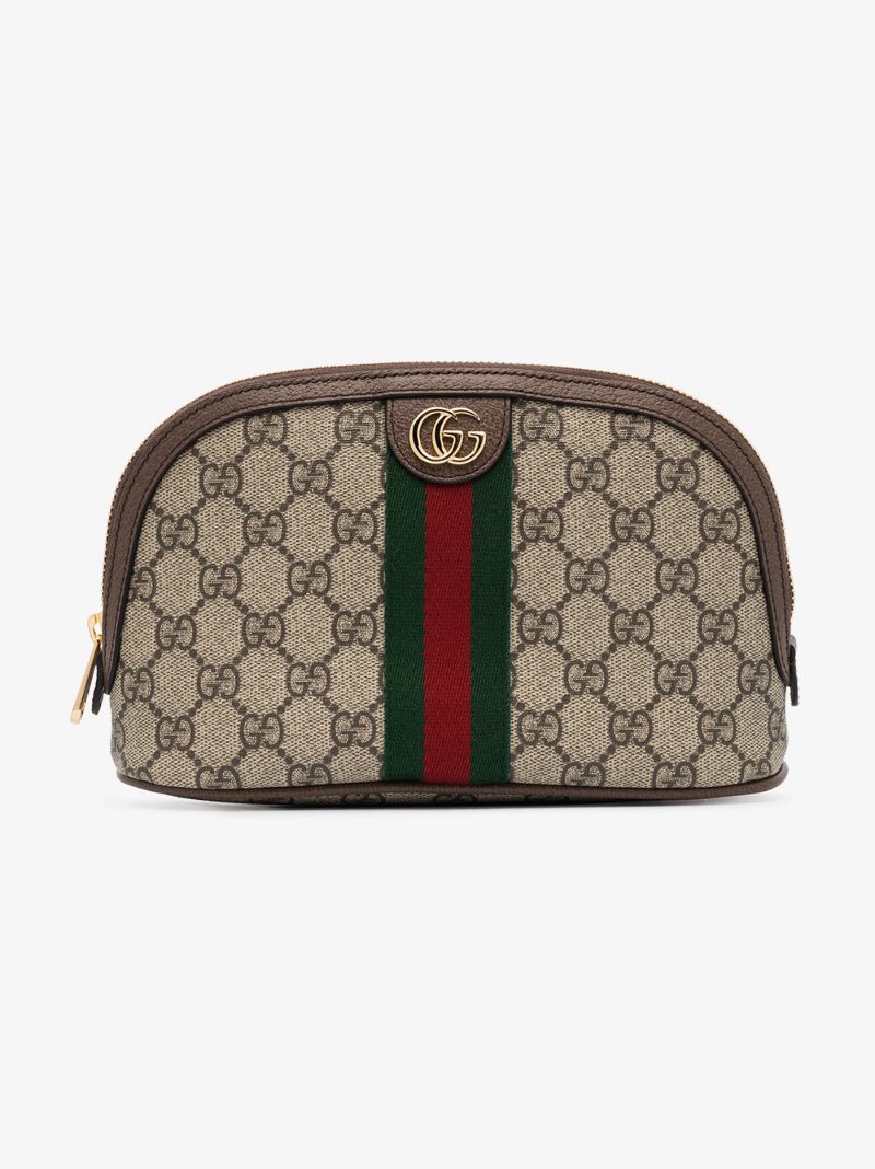 Brown Ophidia Gg Supreme Makeup Bag