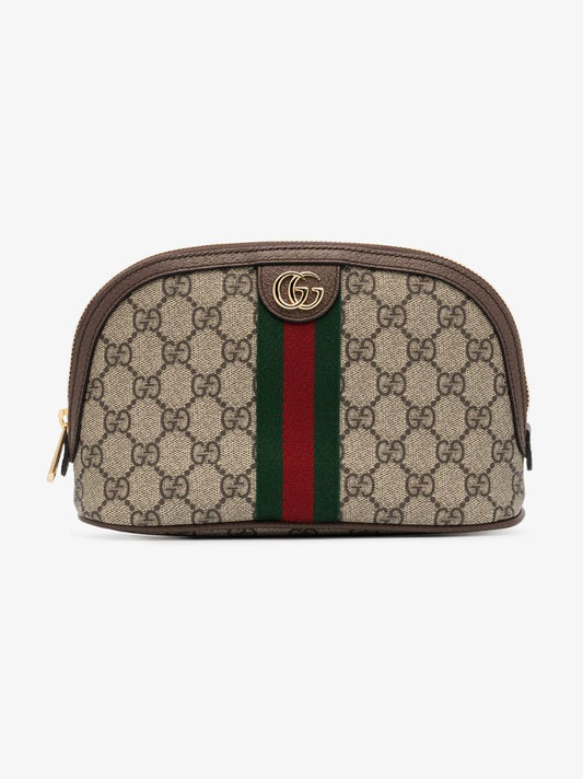 Brown Ophidia Gg Supreme Makeup Bag