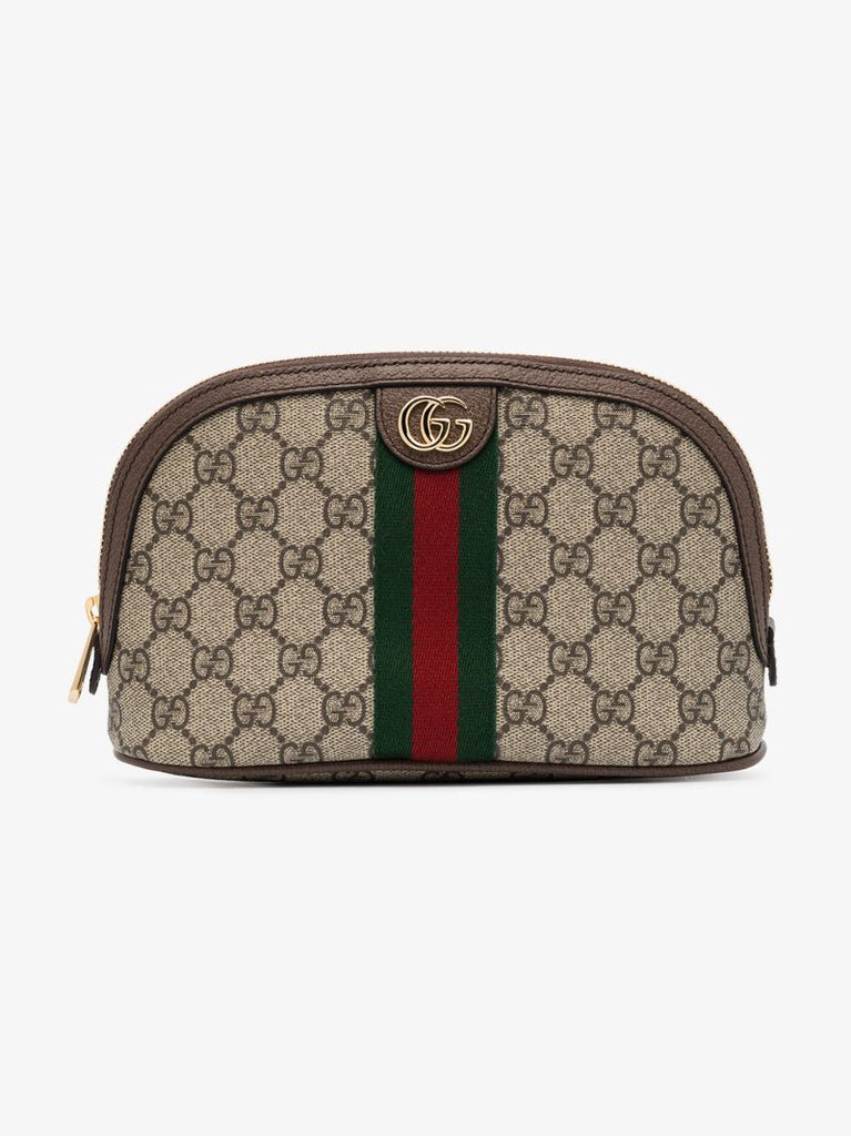 Brown Ophidia Gg Supreme Makeup Bag