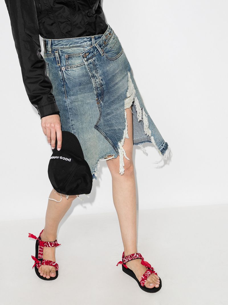 Norbury Distressed Denim Skirt