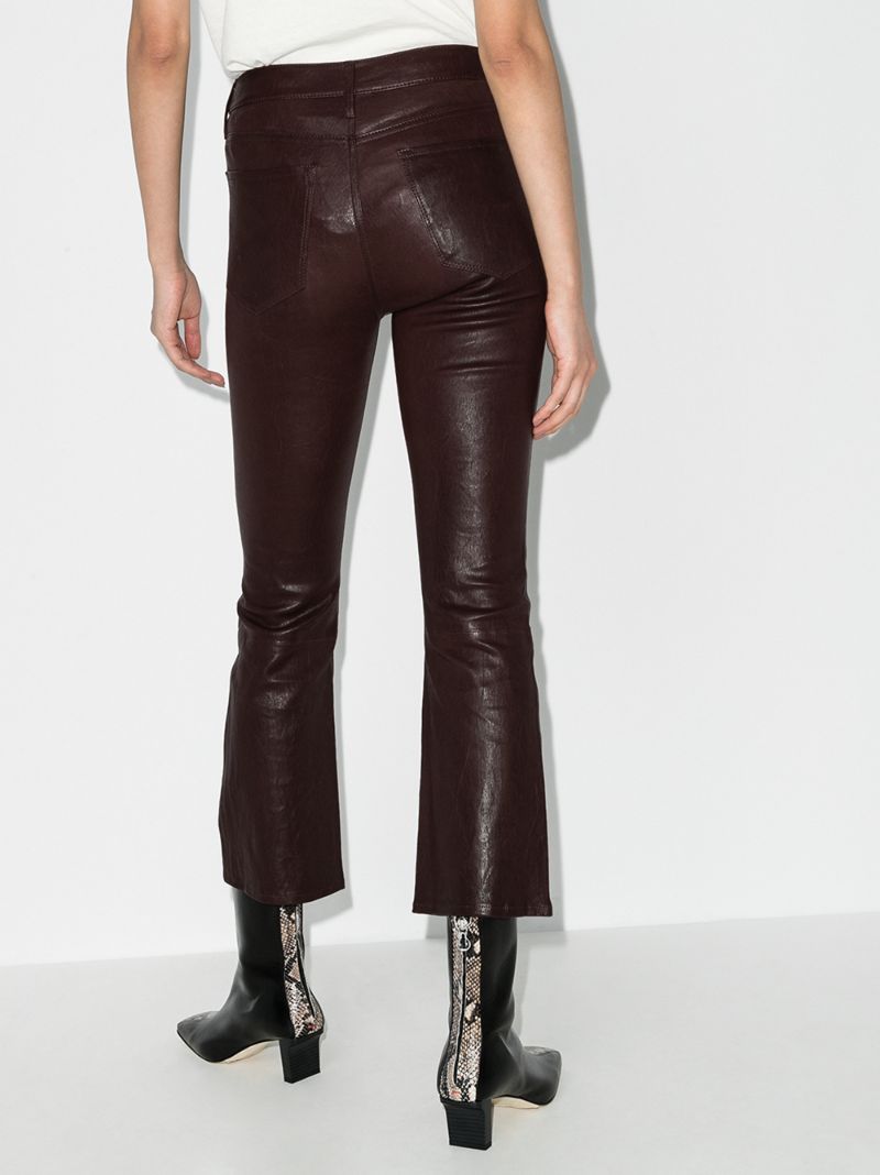 Le Crop Flared Leather Trousers