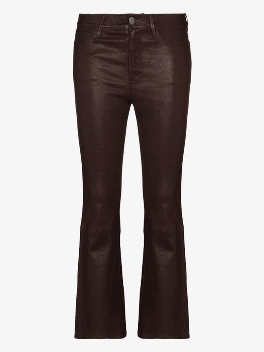 Le Crop Flared Leather Trousers
