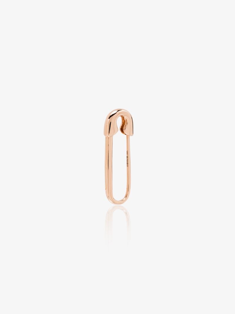 18k Rose Gold Safety Pin Earring