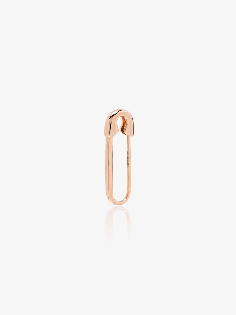 18k Rose Gold Safety Pin Earring