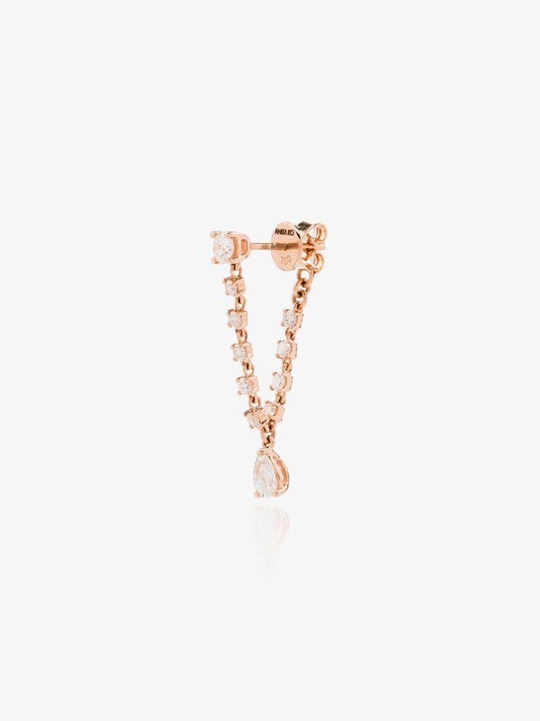 18k Rose Gold Olivia Diamond Drop Earring
