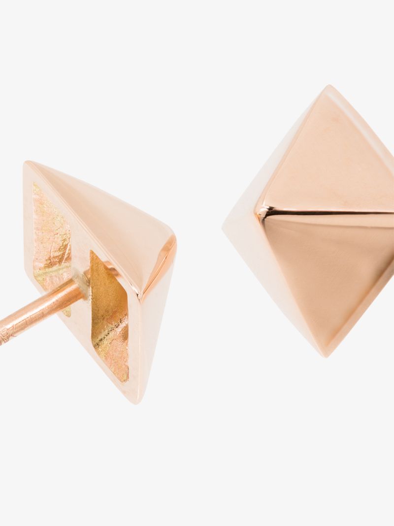14k Rose Gold Spike Stud Earrings