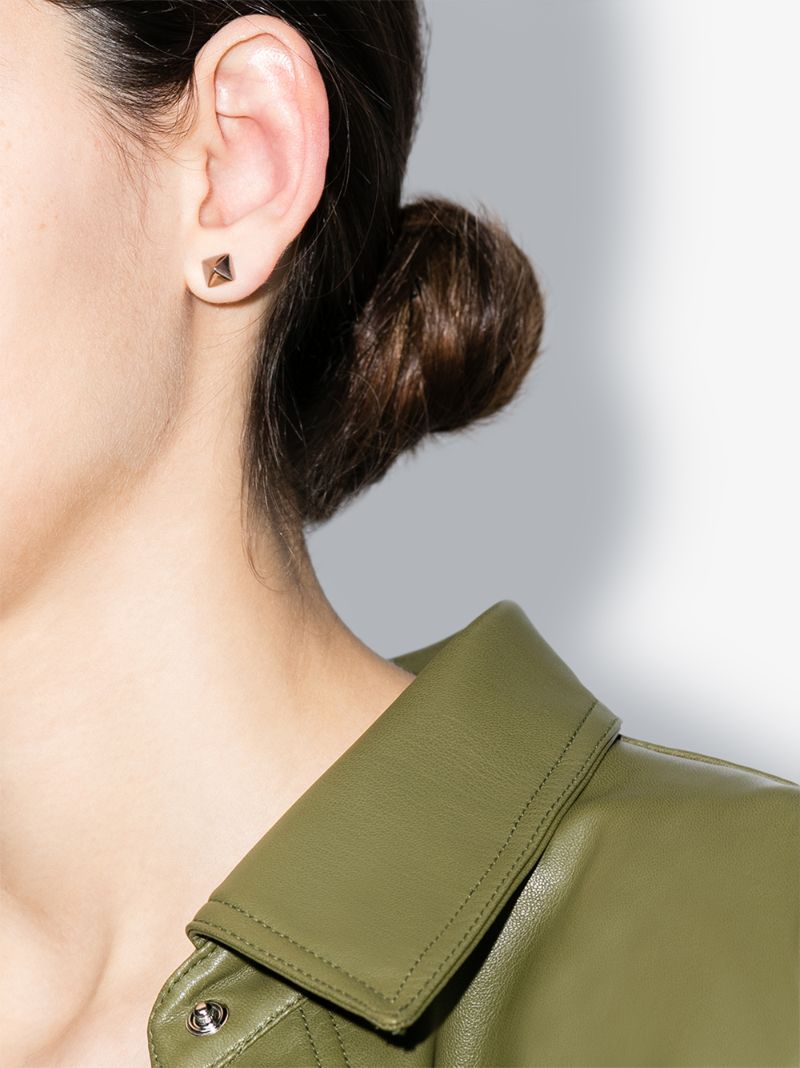14k Rose Gold Spike Stud Earrings