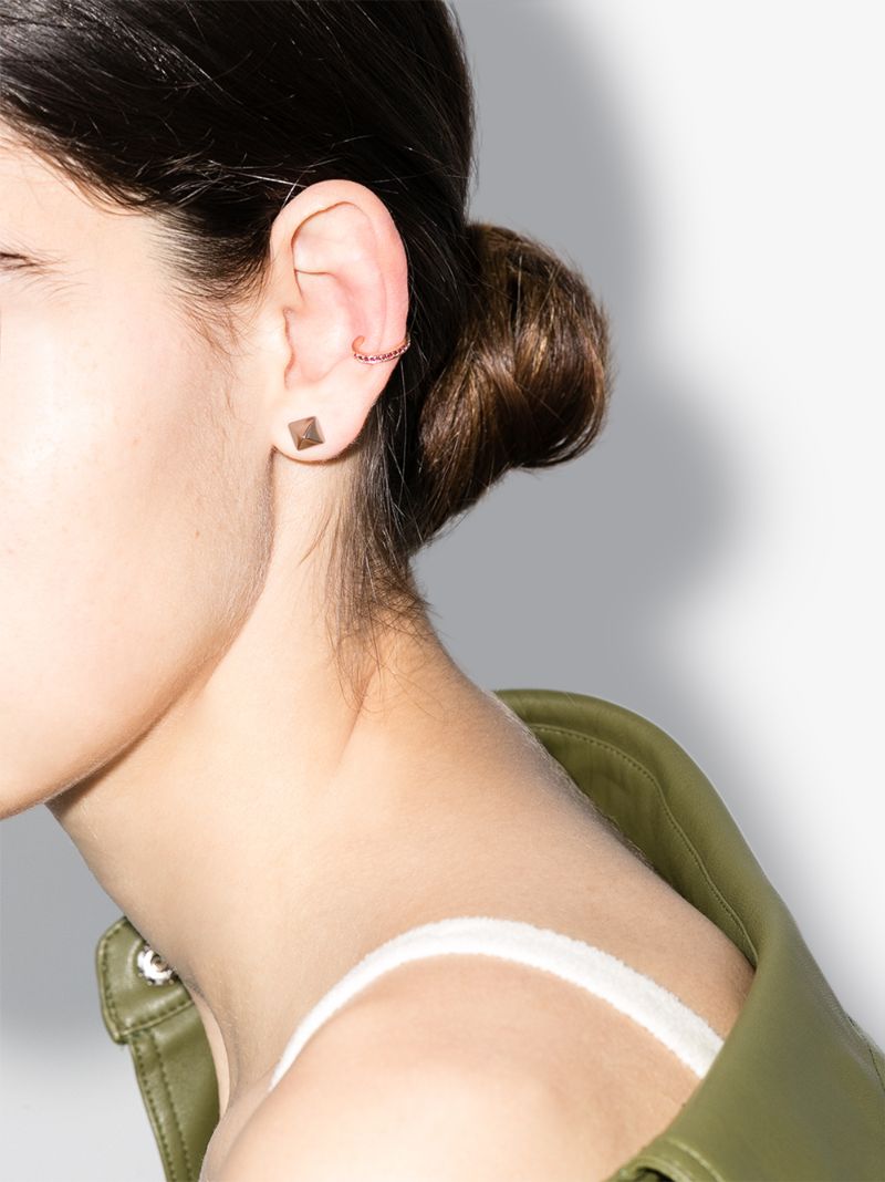 14k Rose Gold Spike Stud Earrings