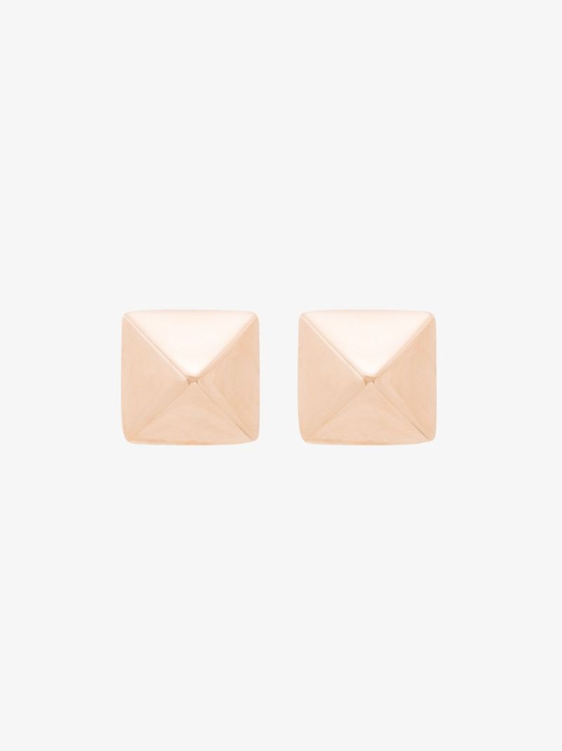 14k Rose Gold Spike Stud Earrings