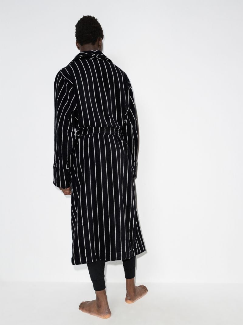 Black Striped Bathrobe