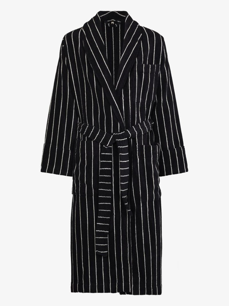 Black Striped Bathrobe
