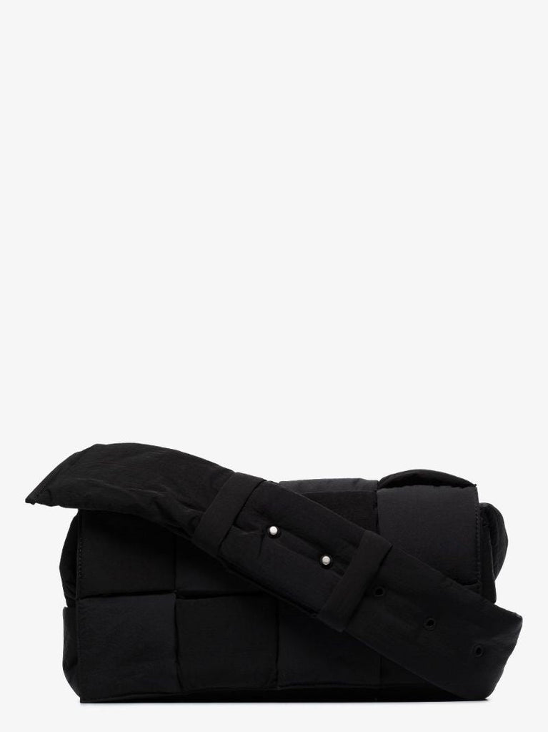 Black Cassette Padded Messenger Bag