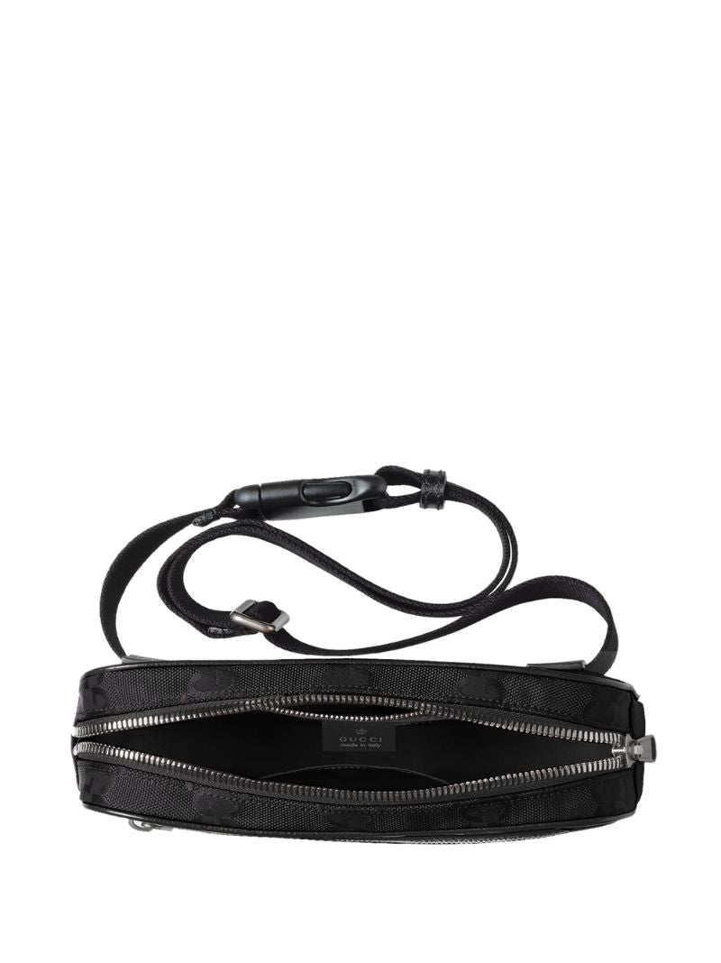 Black Off the Grid Canvas Cross Body Bag