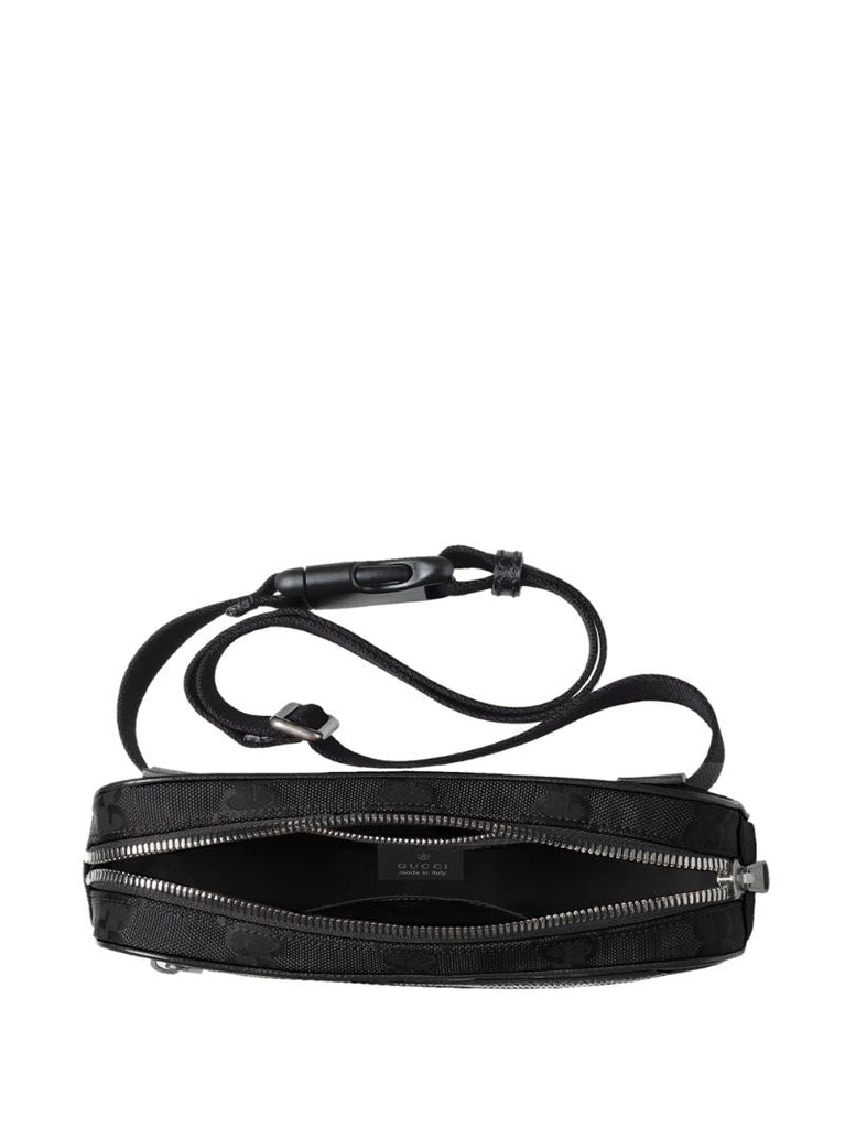 Black Off the Grid Canvas Cross Body Bag