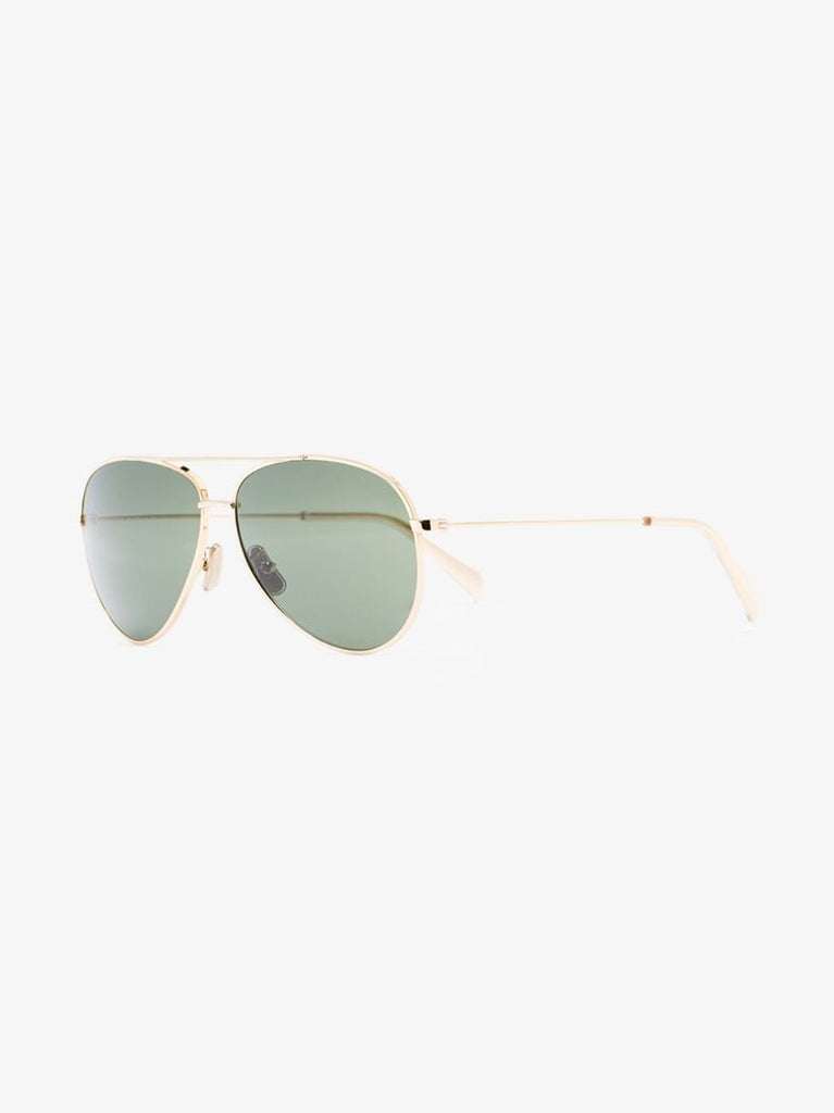 Gold Tone Aviator Sunglasses