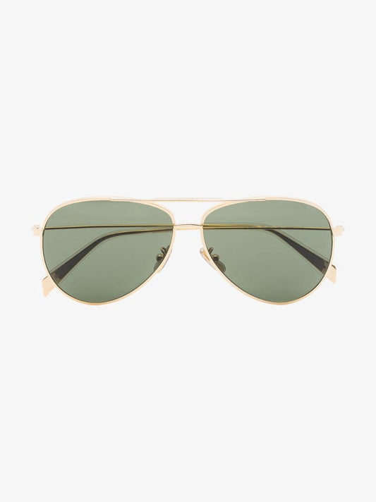 Gold Tone Aviator Sunglasses