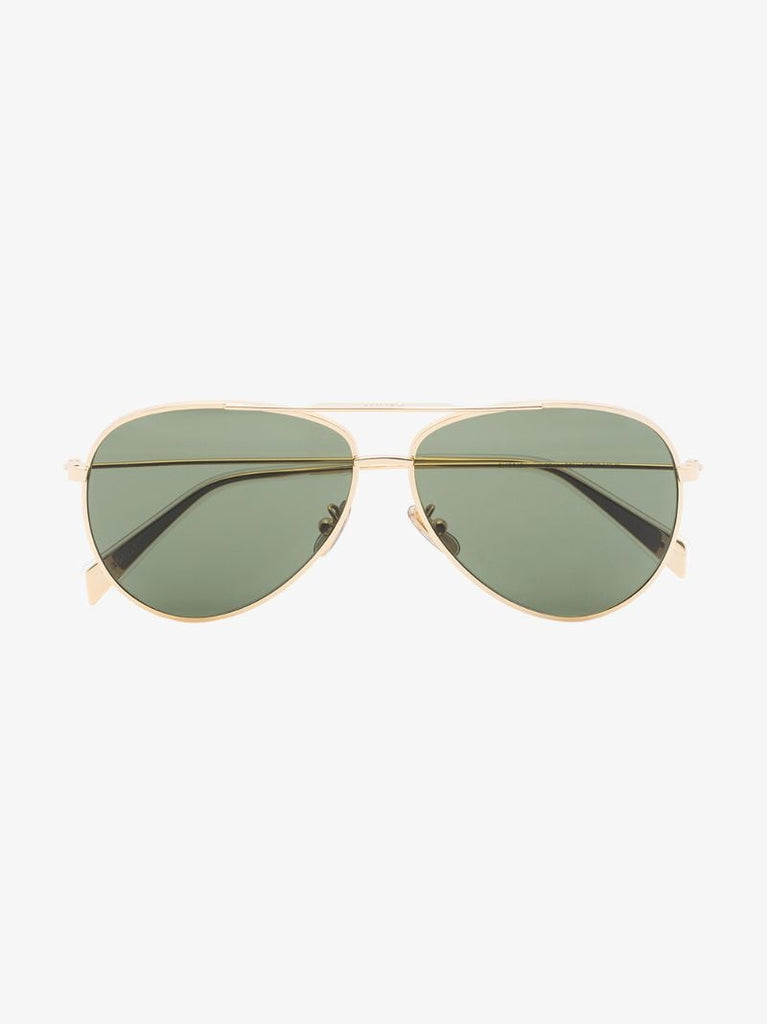 Gold Tone Aviator Sunglasses