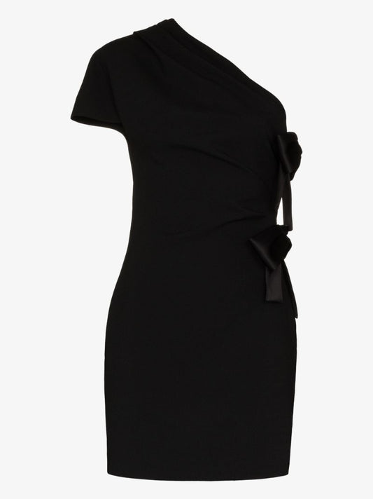One Shoulder Bow Mini Dress
