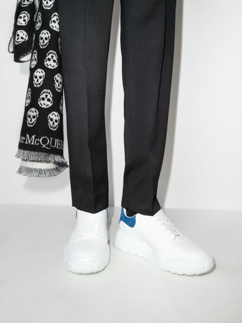 Black Biker Skull Wool Jacquard Scarf