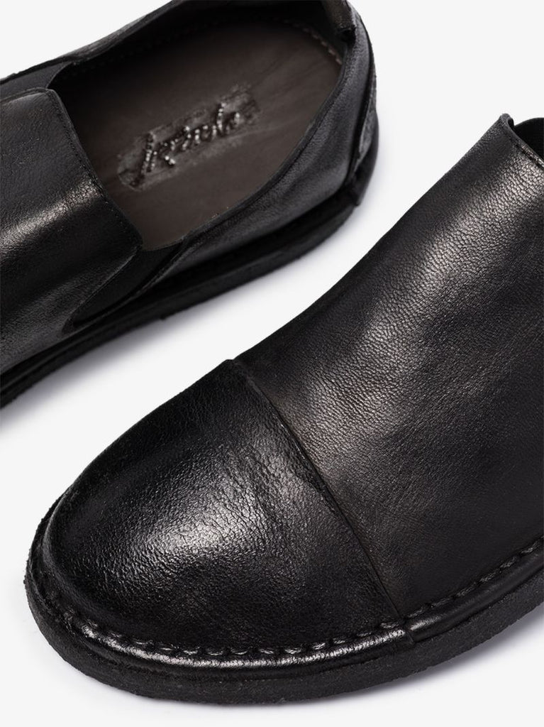Black Parellara Leather Loafers