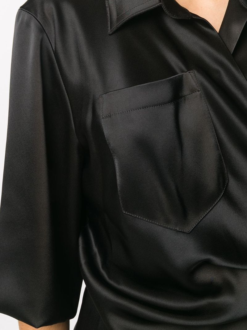 Satin Wrap Dress